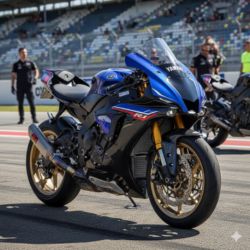 Ilustrasi motor yamaha (Gemini AI)